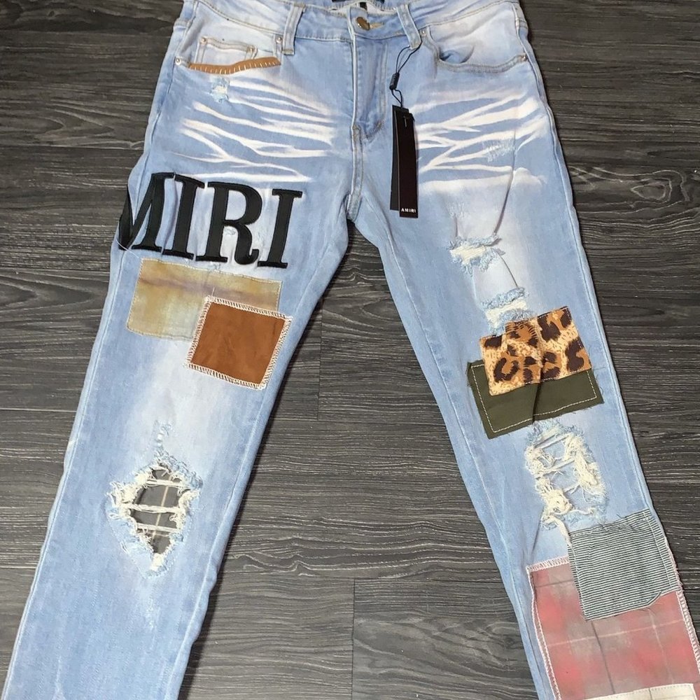 Amiri Jeans Grunge Patch (Skinny Jeans)